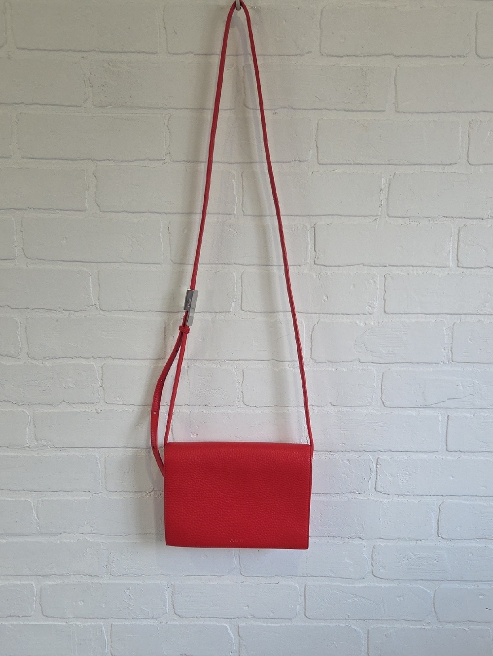 Auxiliary Red Textured Crossbody Bag
